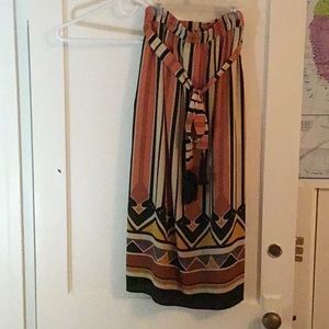 Midi Boho-esque print Skirt